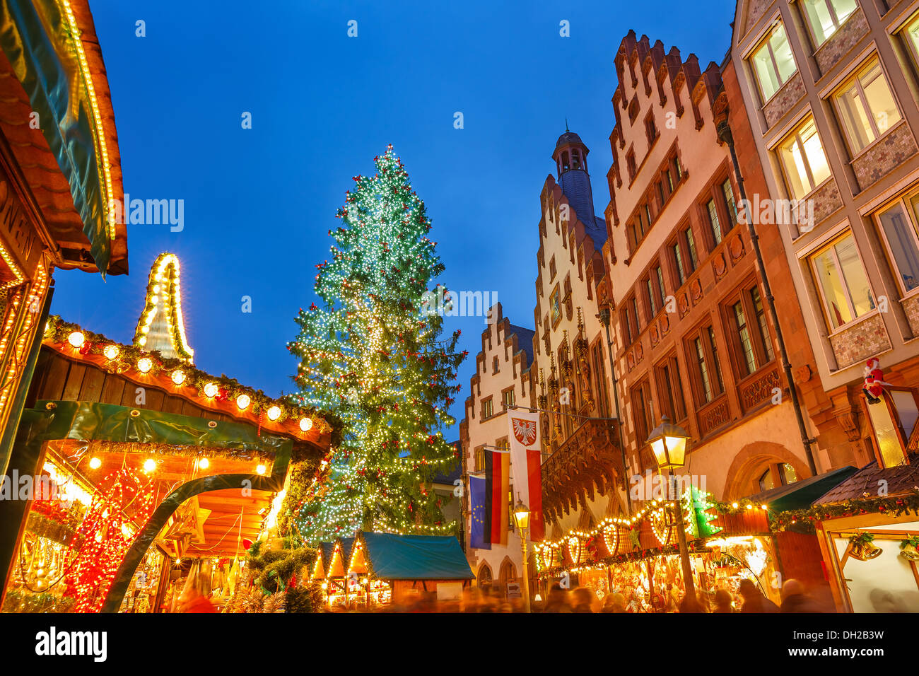 Mercatino di Natale a Francoforte Foto Stock