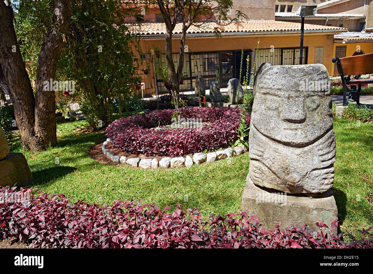 Artefatti al Museo Archeologico di Ancash,Huaraz, Perù. Foto Stock