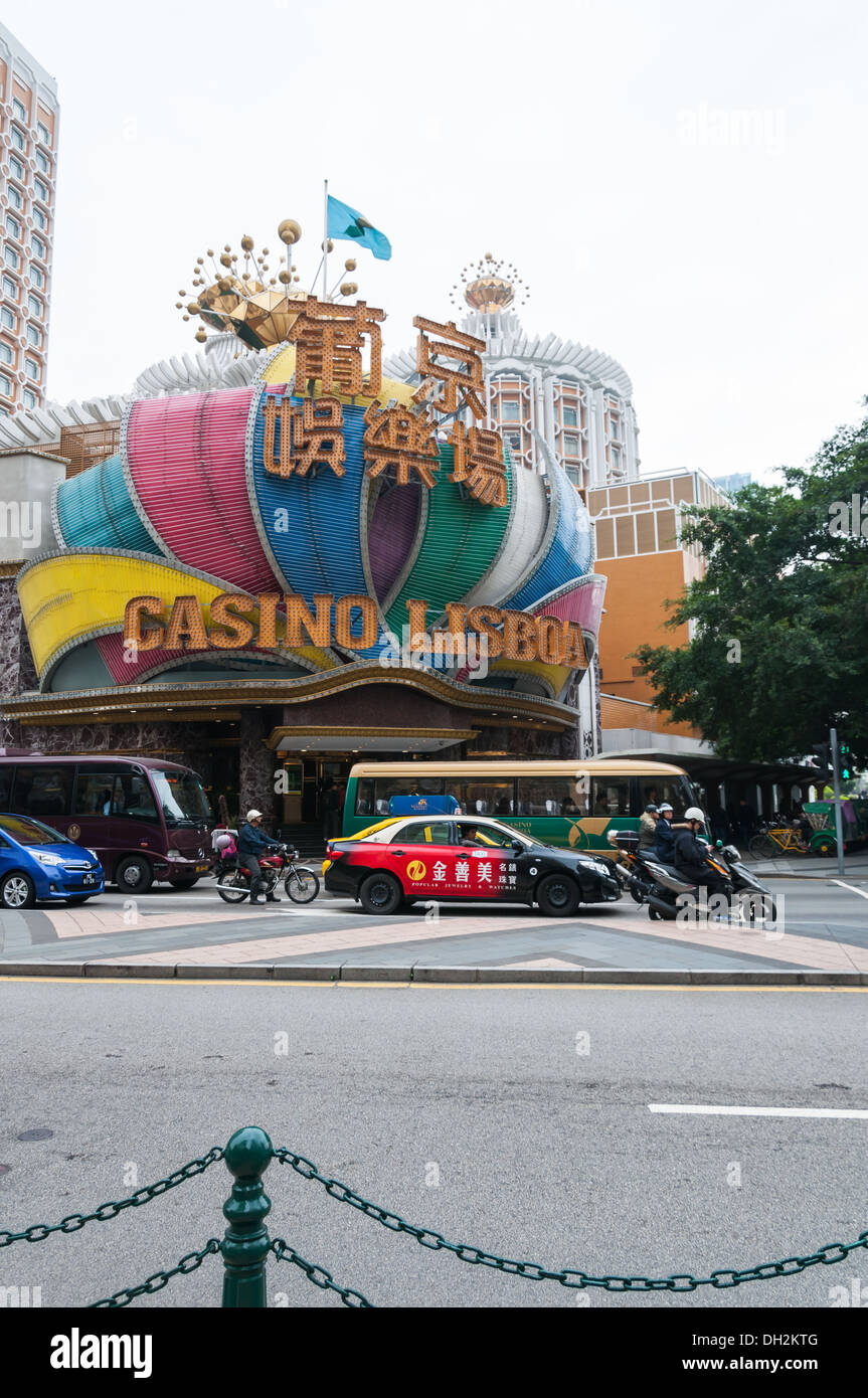 Il Casinò Lisboa è uno dei più famosi casinò di Macau. Foto Stock