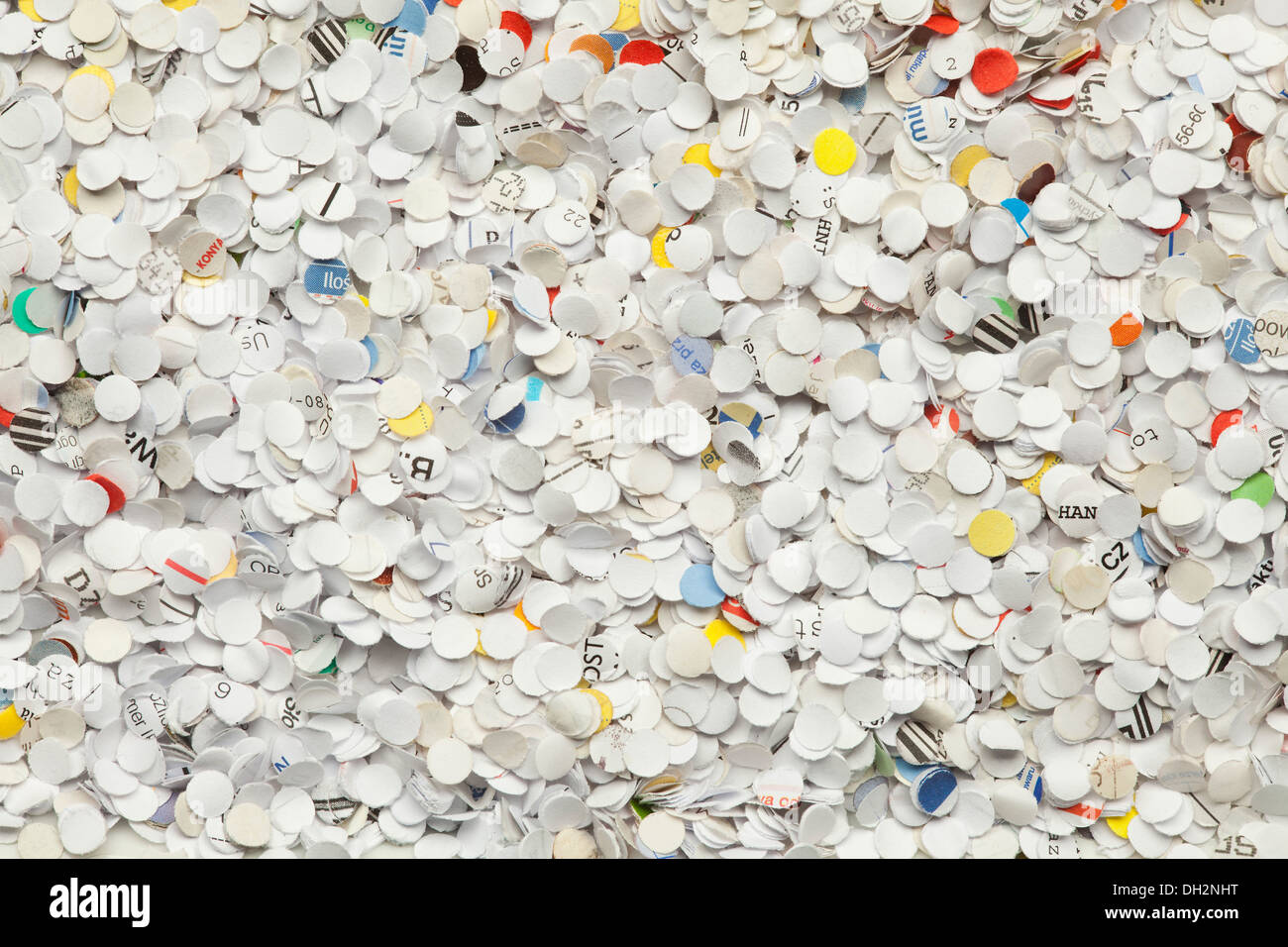 Pezzi rotondi di carta o di sfondo astratto Foto Stock