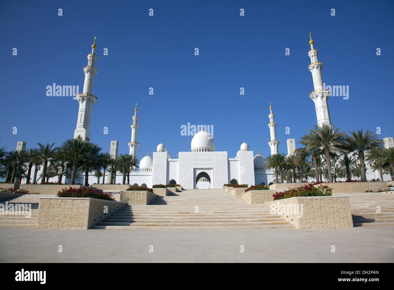 Sheikh Zayed grande Moschea di Abu Dhabi Foto Stock