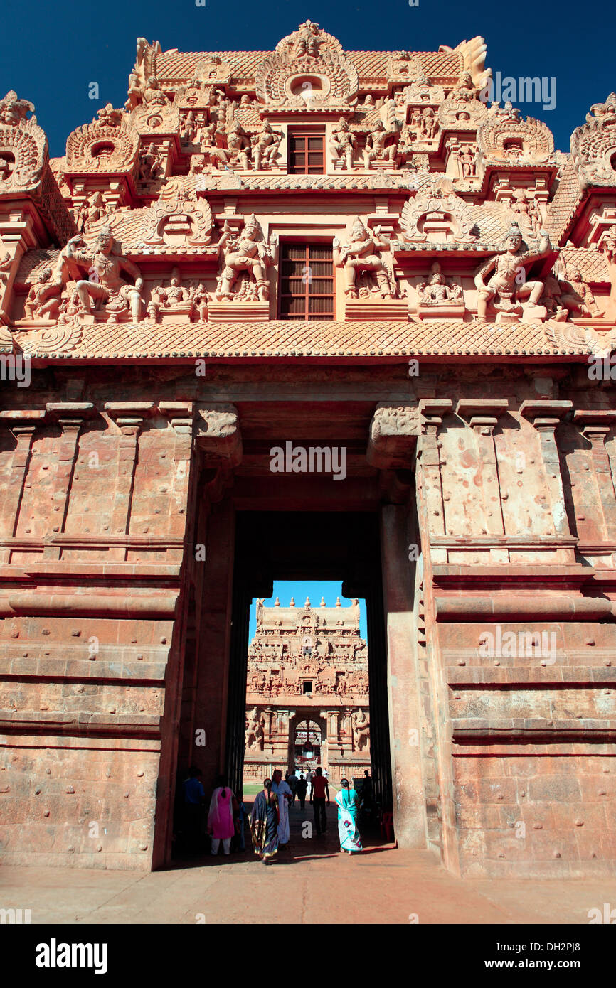 Tempio Brihadishwara Tamilnadu India Asia Foto Stock