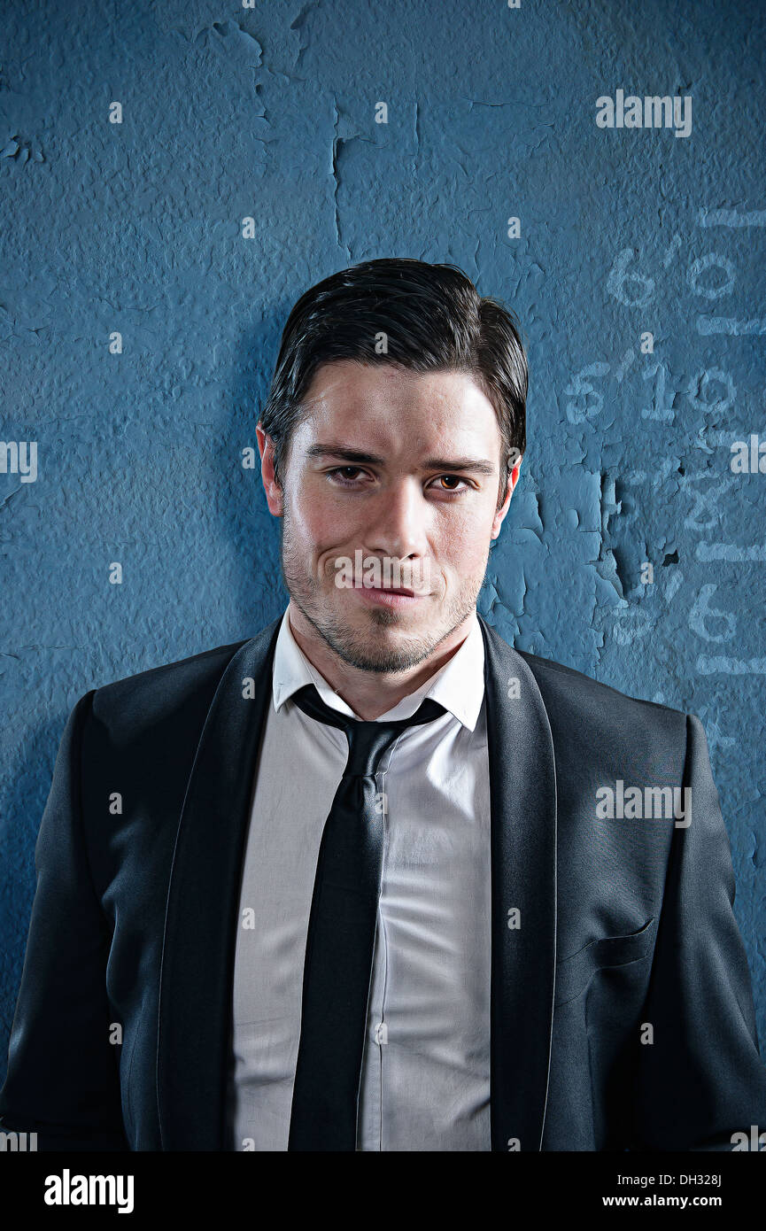 Penale di Business comporta per il suo mug shot Foto Stock