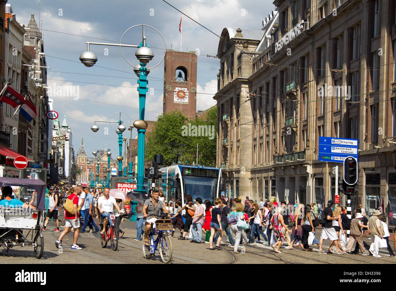 Street Amsterdam Holland Olanda UE Foto Stock