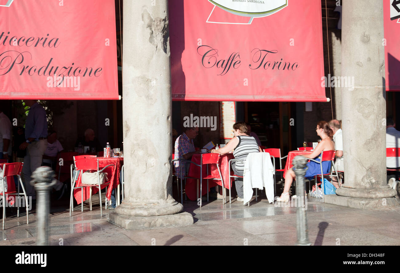 Portico in Via Roma in Cagliari - Sardegna Foto Stock