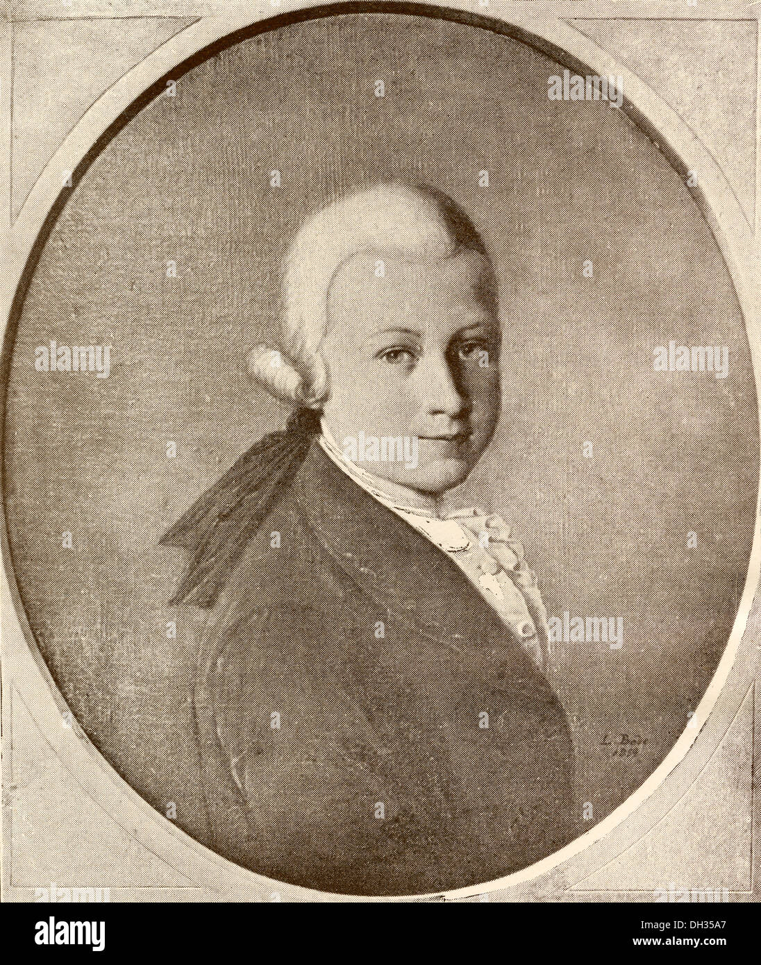 Wolfgang Amadeus Mozart, 1756 - 1791. Il compositore austriaco e musicista come un bambino. Foto Stock