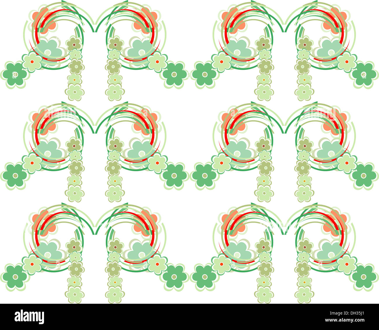 Fiore astratto seamless sfondo pattern Foto Stock