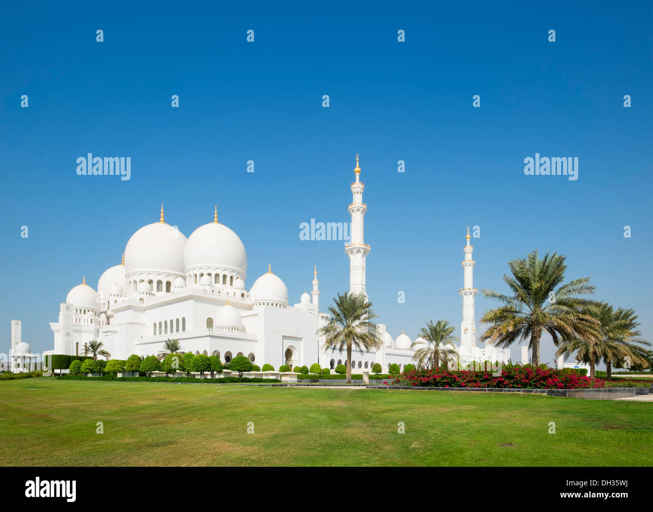 Sheikh Zayed Grande Moschea di Abu Dhabi Emirati Arabi Uniti Foto Stock