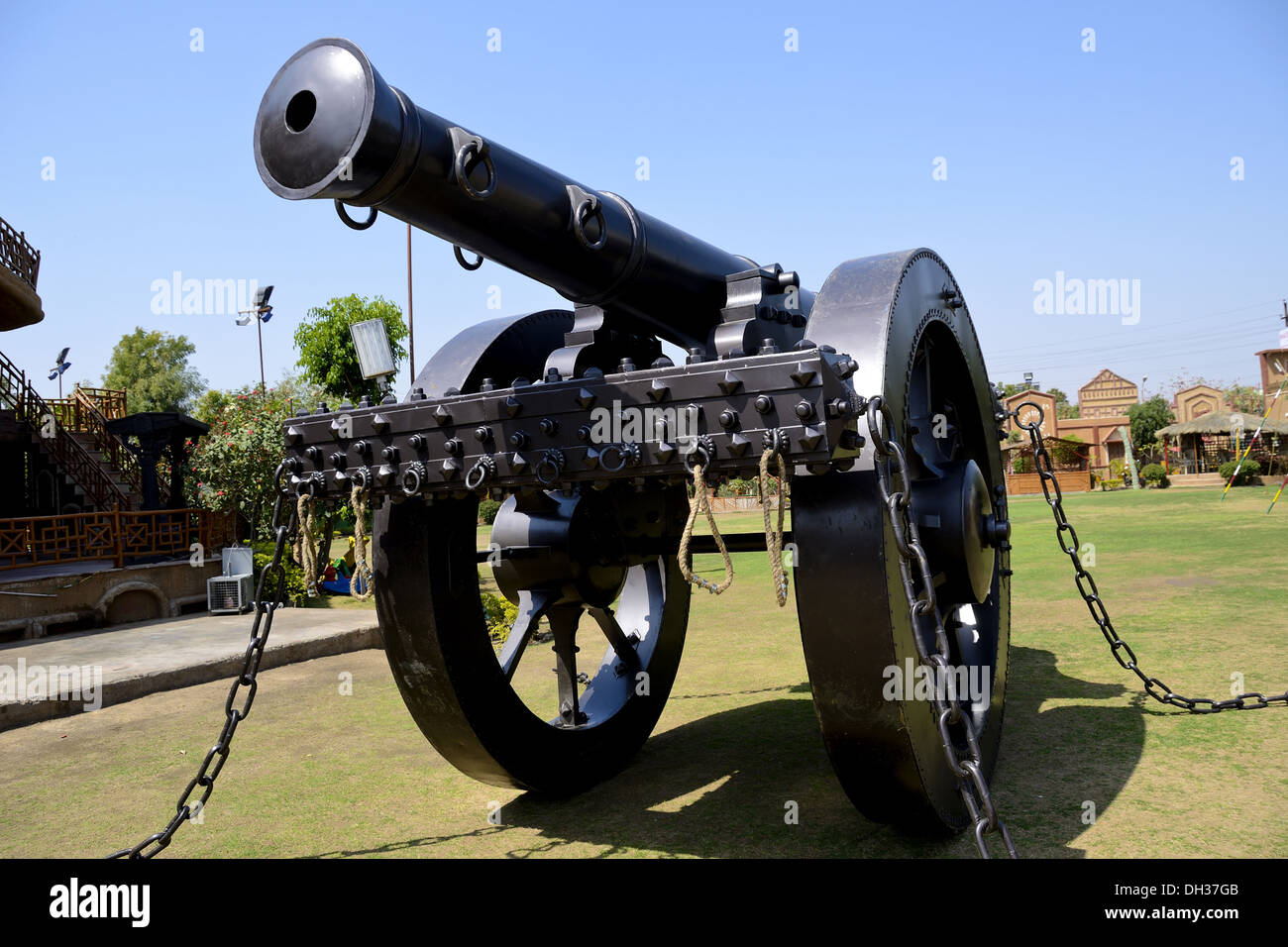 Vecchio cannone artiglieria a Jodhpur , Rajasthan , India , asia Foto Stock