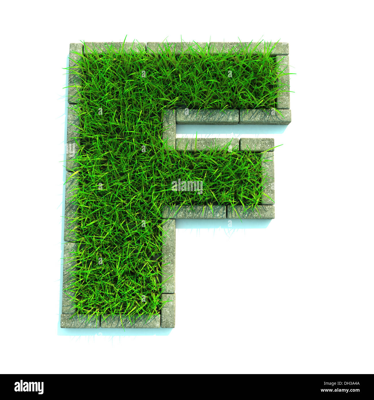 Lettera di erba Foto Stock