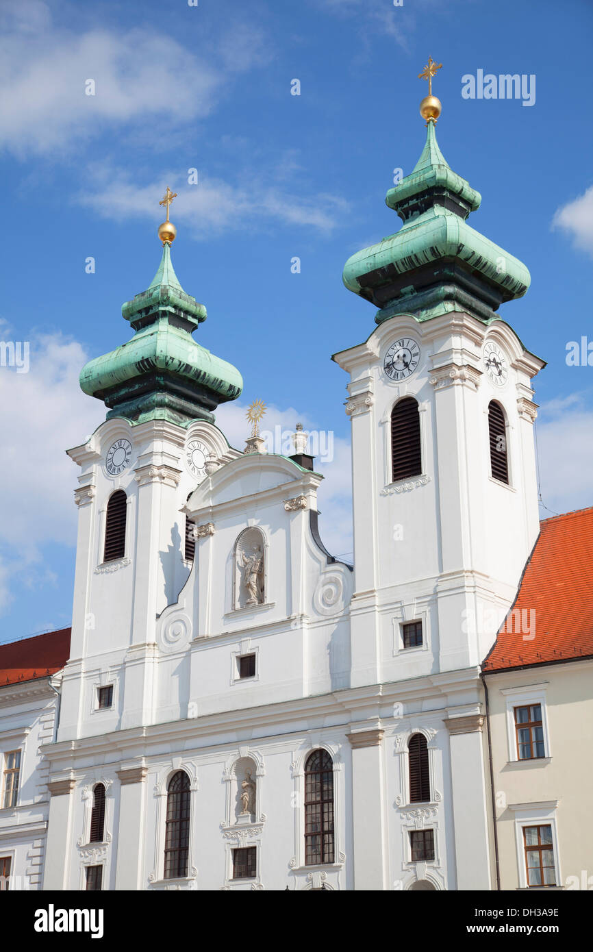 Chiesa di Sant'Ignazio di Loyola in Piazza Szechenyi, Gyor, Western oltre Danubio, Ungheria Foto Stock