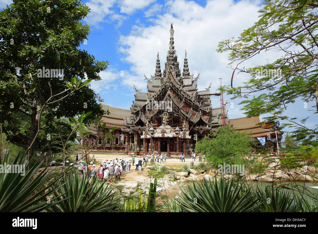 Santuario della Verità nella città di Pattaya, Thailandia Foto Stock