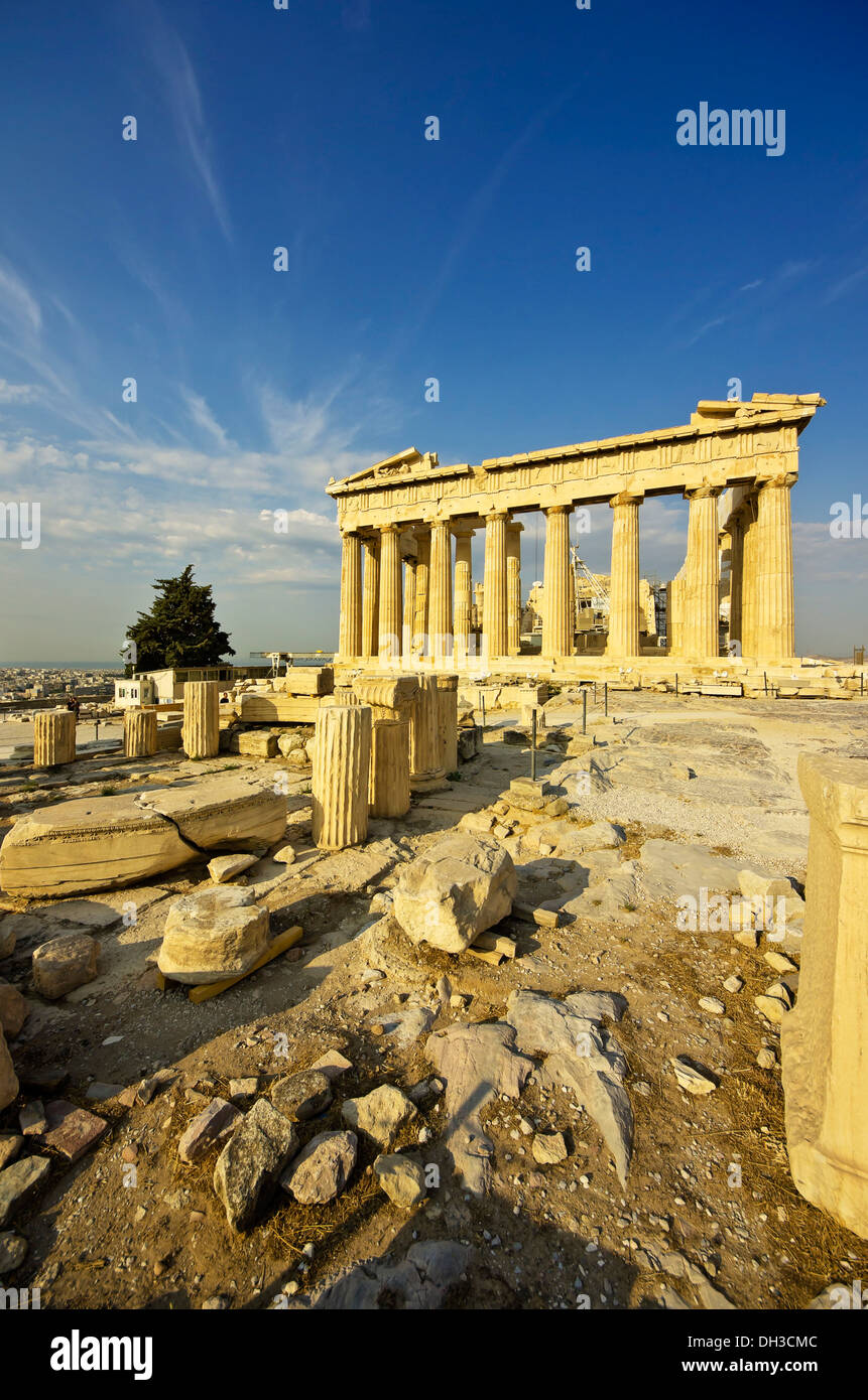 Il Partenone, l'Acropoli di Atene, Grecia, Europa Foto Stock