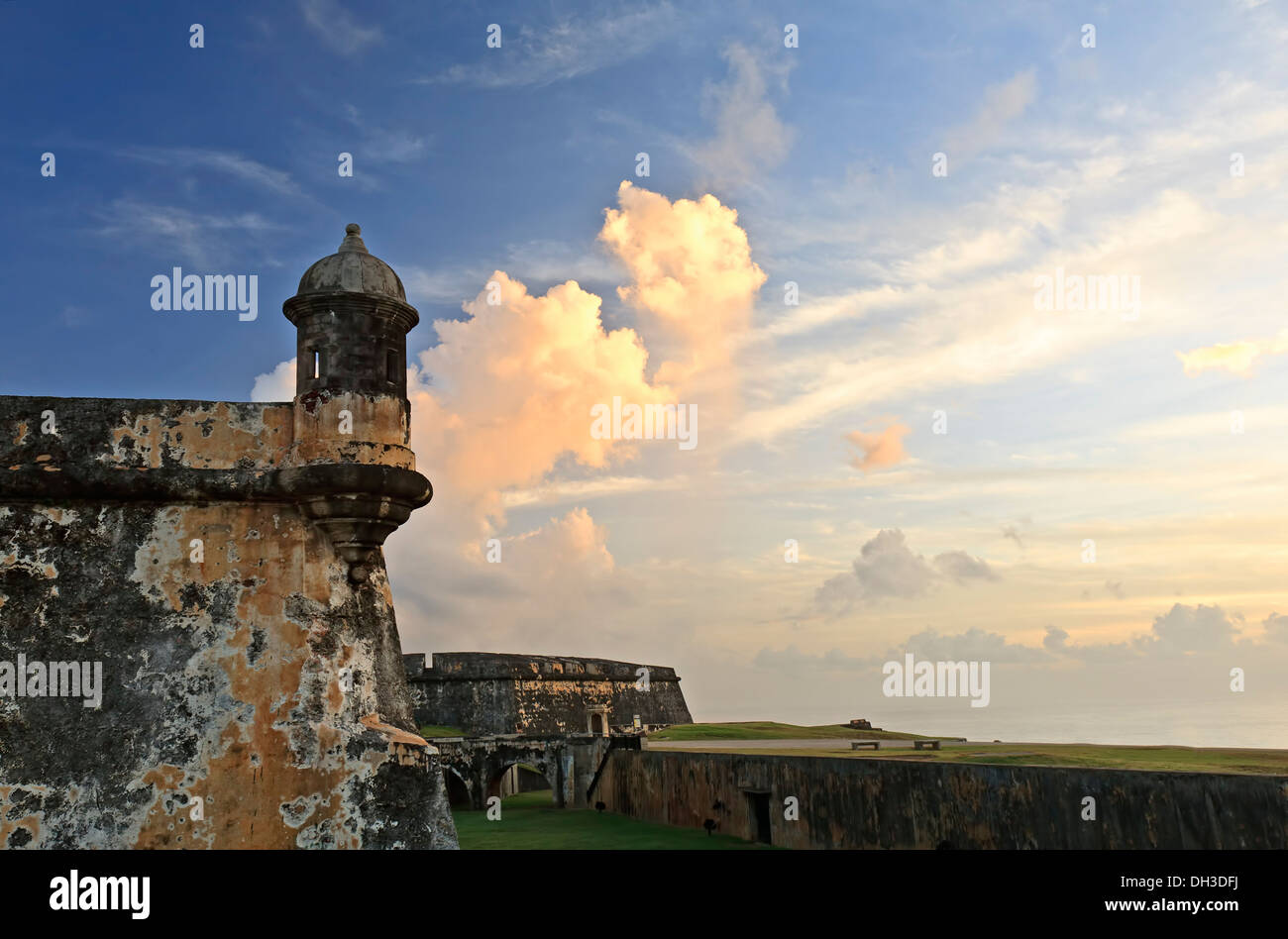 Casa sentinella, San Felipe del Morro Castle, Sito Storico Nazionale di San Juan, la vecchia San Juan, Puerto Rico Foto Stock