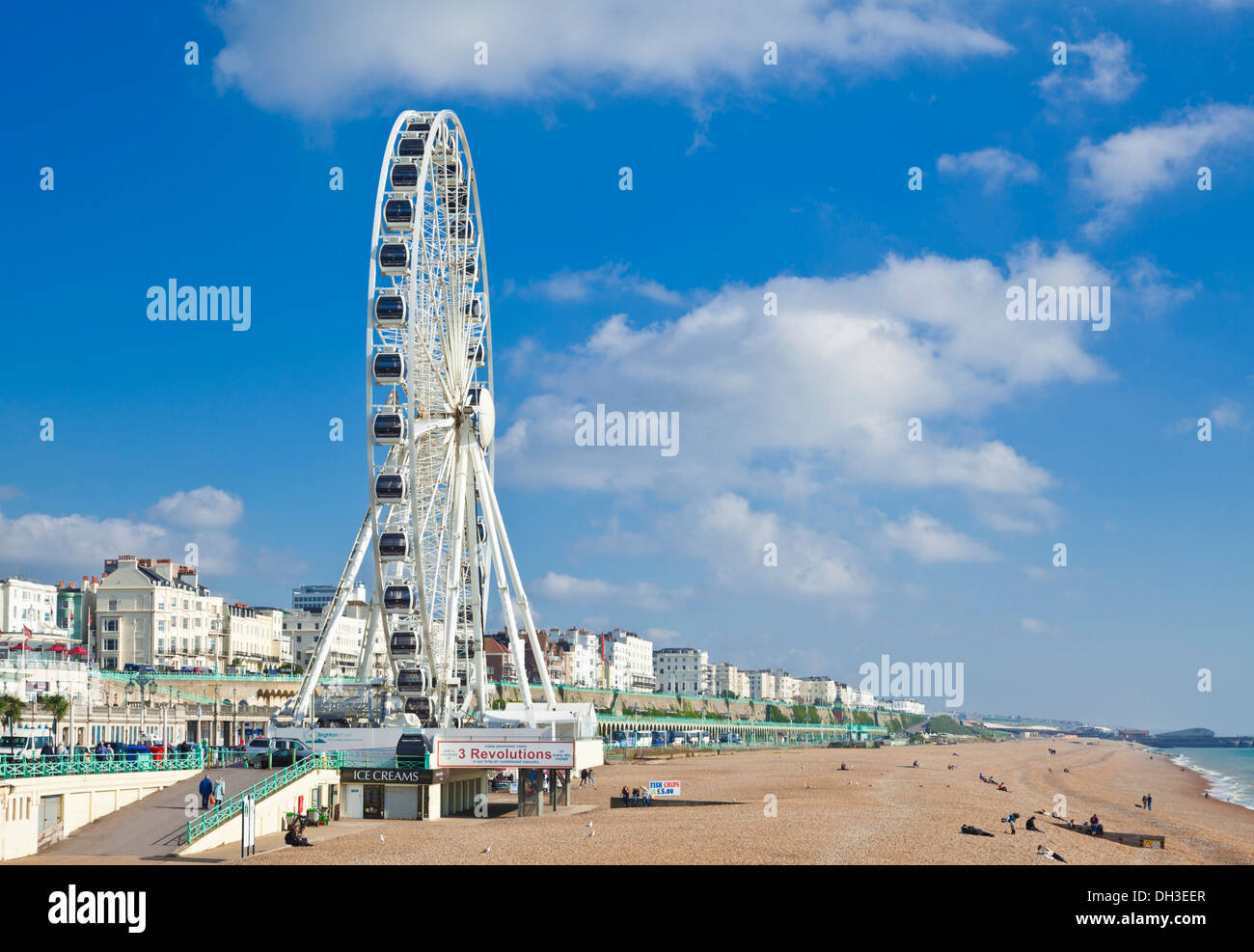 La grande ruota sul lungomare di Brighton West Sussex England Regno Unito GB EU Europe Foto Stock