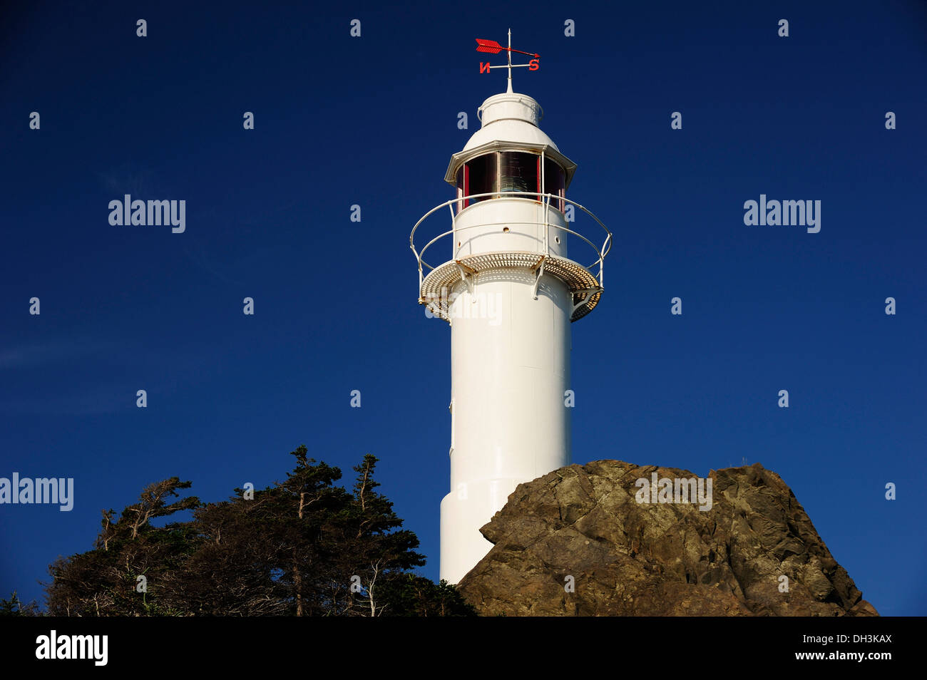 Faro, Lobster Cove Testa, Rocky Harbour, Terranova, Canada, America del Nord Foto Stock