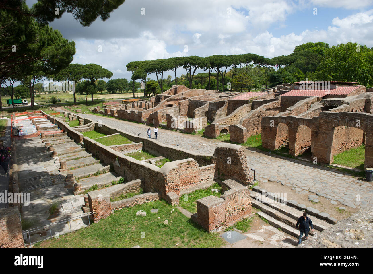Ostia antica, all'aperto, Roma, giorno, viaggio, mosaico Foto Stock