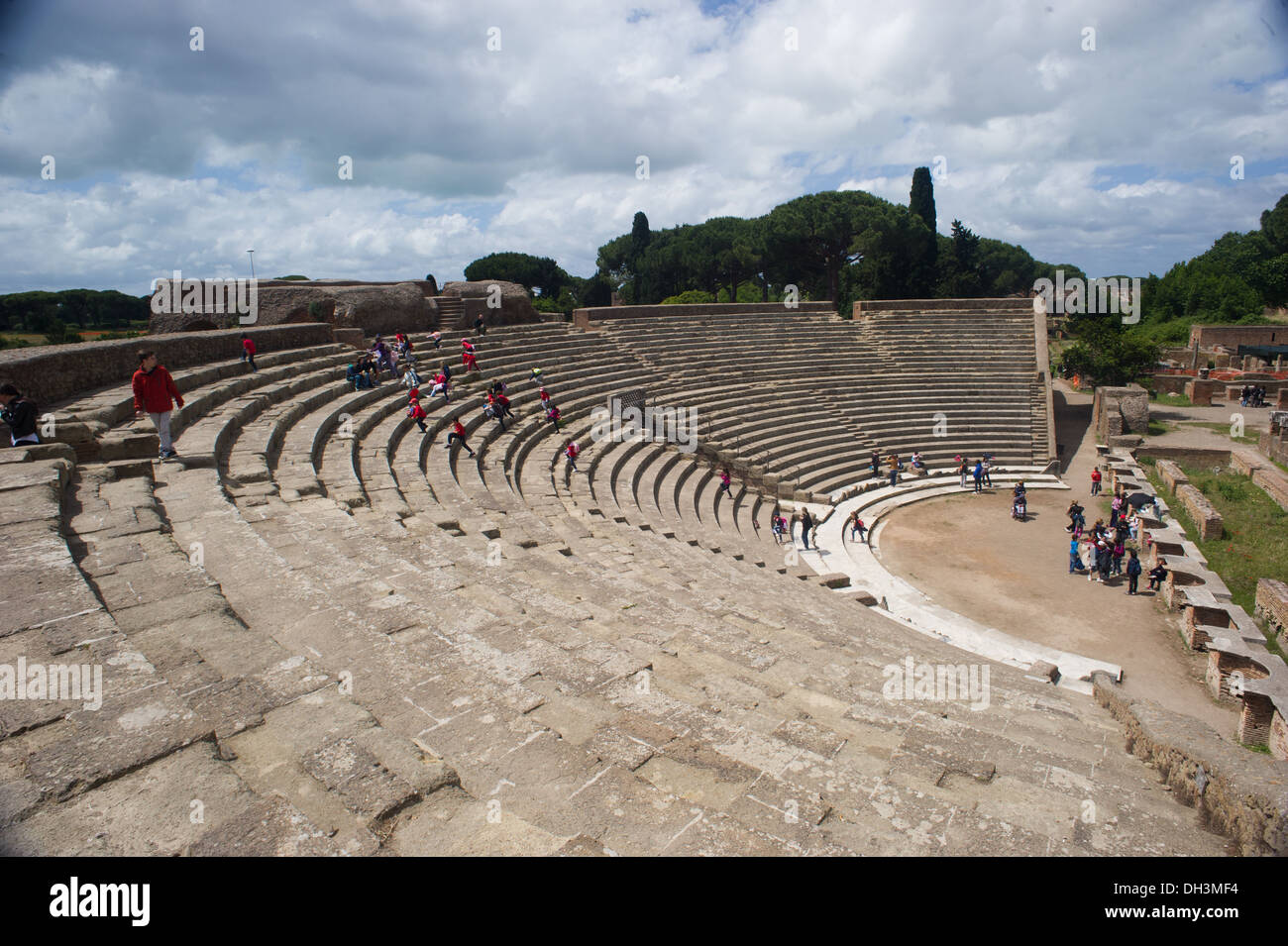 Ostia antica, all'aperto, Roma, giorno, viaggio, mosaico Foto Stock
