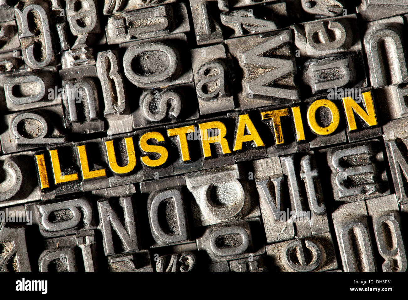 Vecchio portano lettere che compongono la parola 'Immagine' Foto Stock