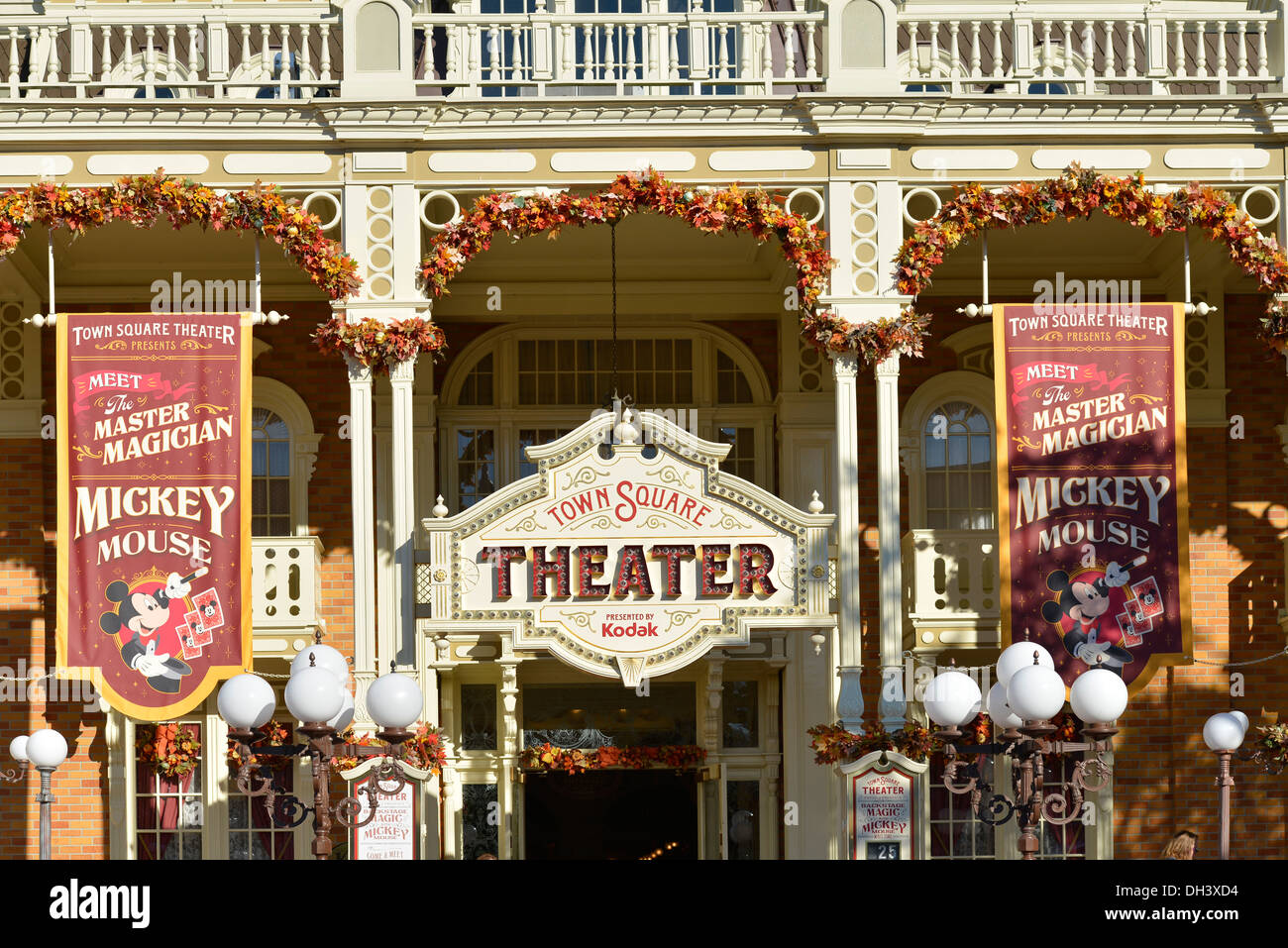 Town Square Theatre all ingresso del Regno Magico di Disney World, a Orlando Florida Foto Stock