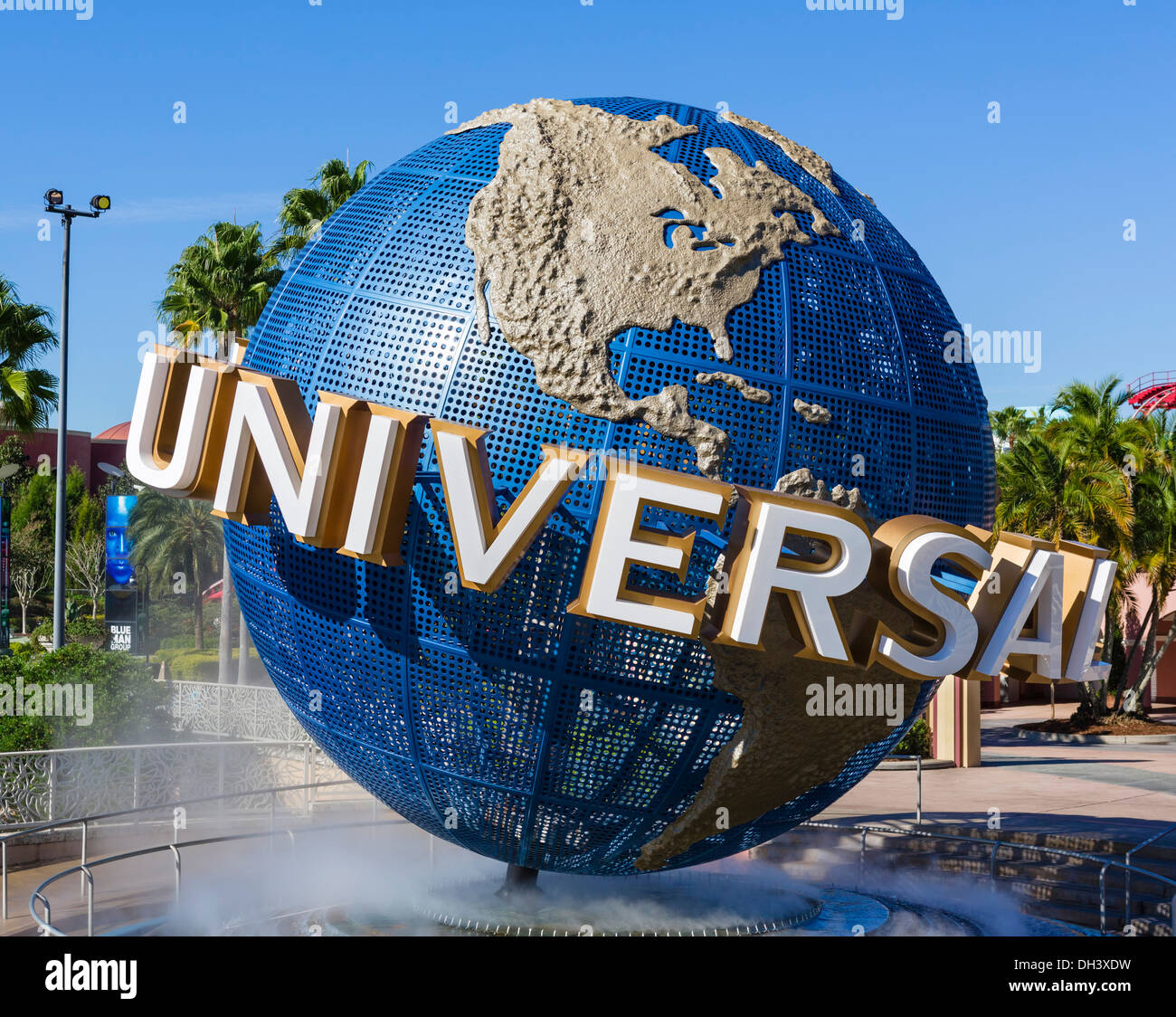 Globo a l'ingresso agli Universal Studios di attrazione, Universal Orlando Resort Orlando, Florida centrale, STATI UNITI D'AMERICA Foto Stock