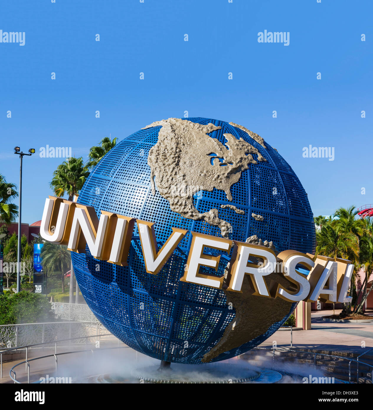 Globo a l'ingresso agli Universal Studios di attrazione, Universal Orlando Resort Orlando, Florida centrale, STATI UNITI D'AMERICA Foto Stock