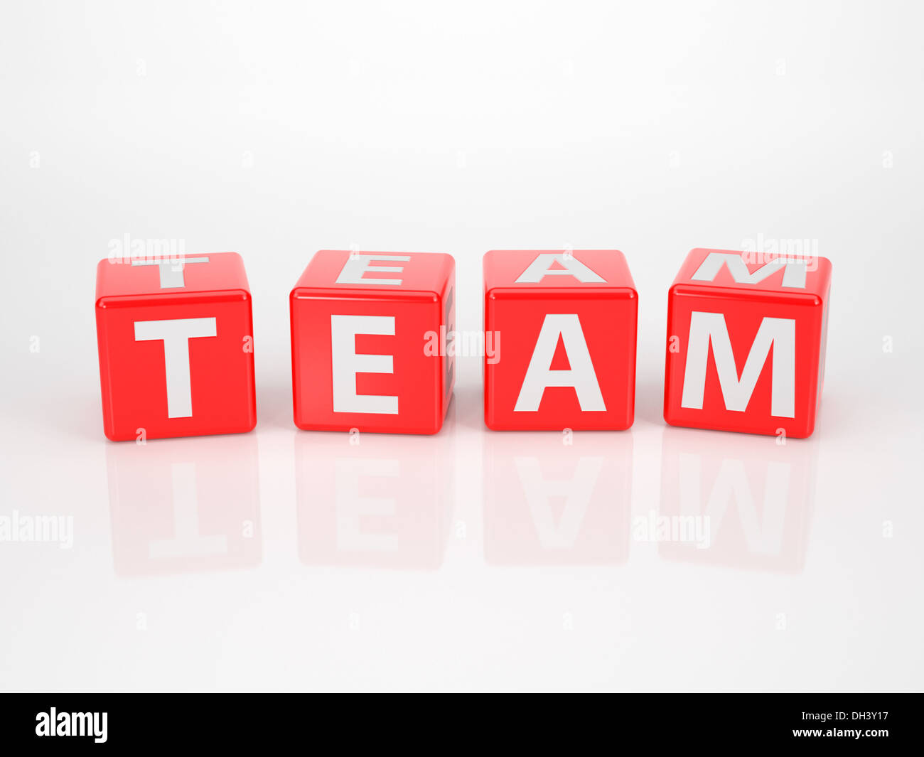 Team di Red Letter plinti Foto Stock