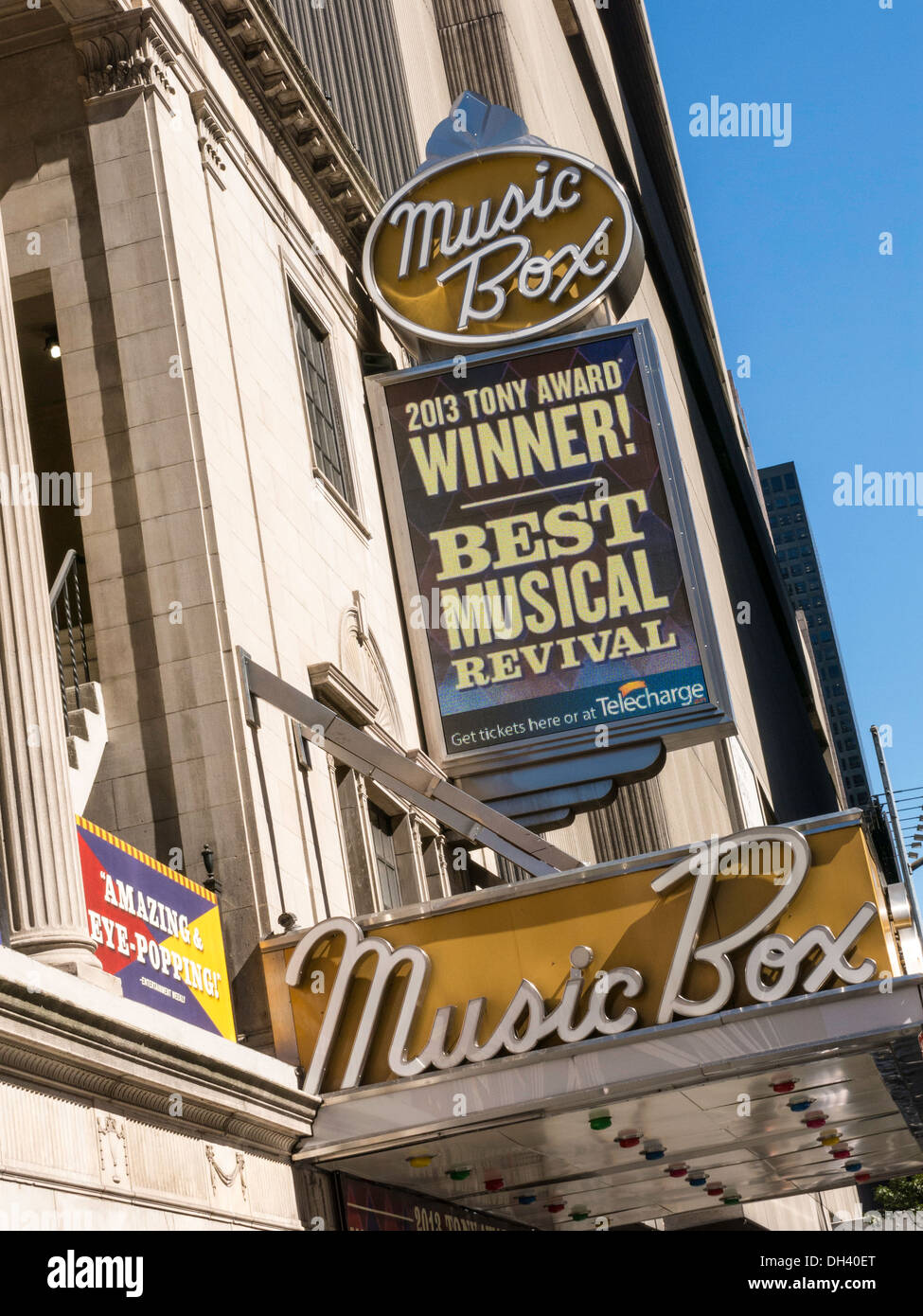 Music Box Theatre Marquee, NYC Foto Stock