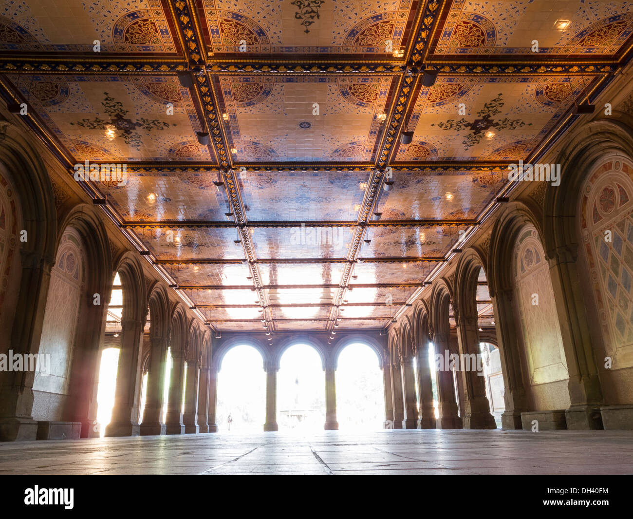 Bethesda Terrazza Arcade, Central Park, NYC Foto Stock