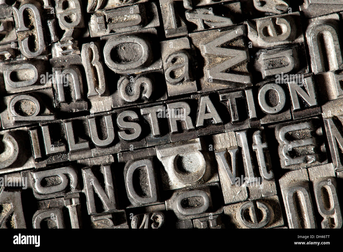 Vecchio portano lettere che compongono la parola illustrazione Foto Stock