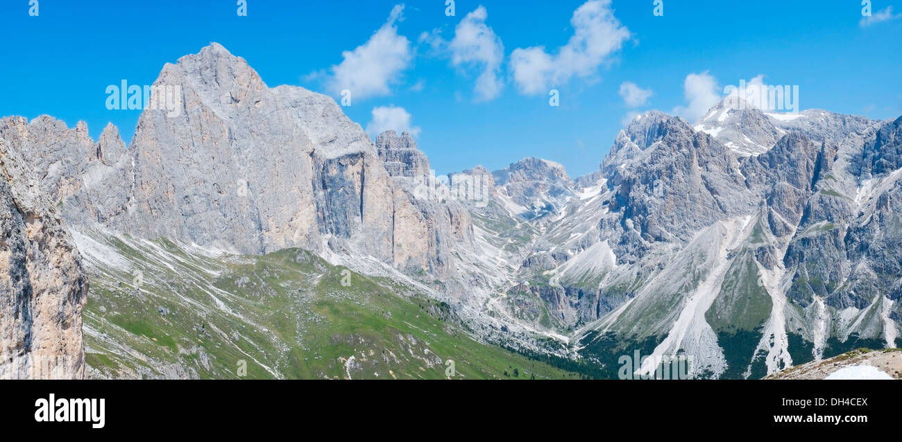 Catinaccio nelle Dolomiti, la Val di Fassa, Italia Foto Stock