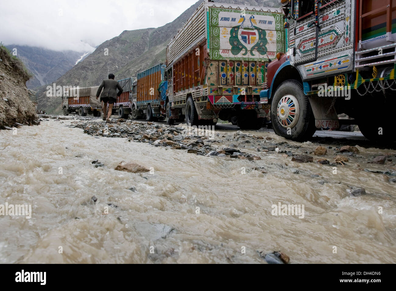 Alluvione in India, Ladakh Foto Stock