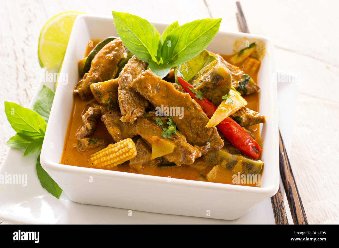 Thai curry rosso Foto Stock