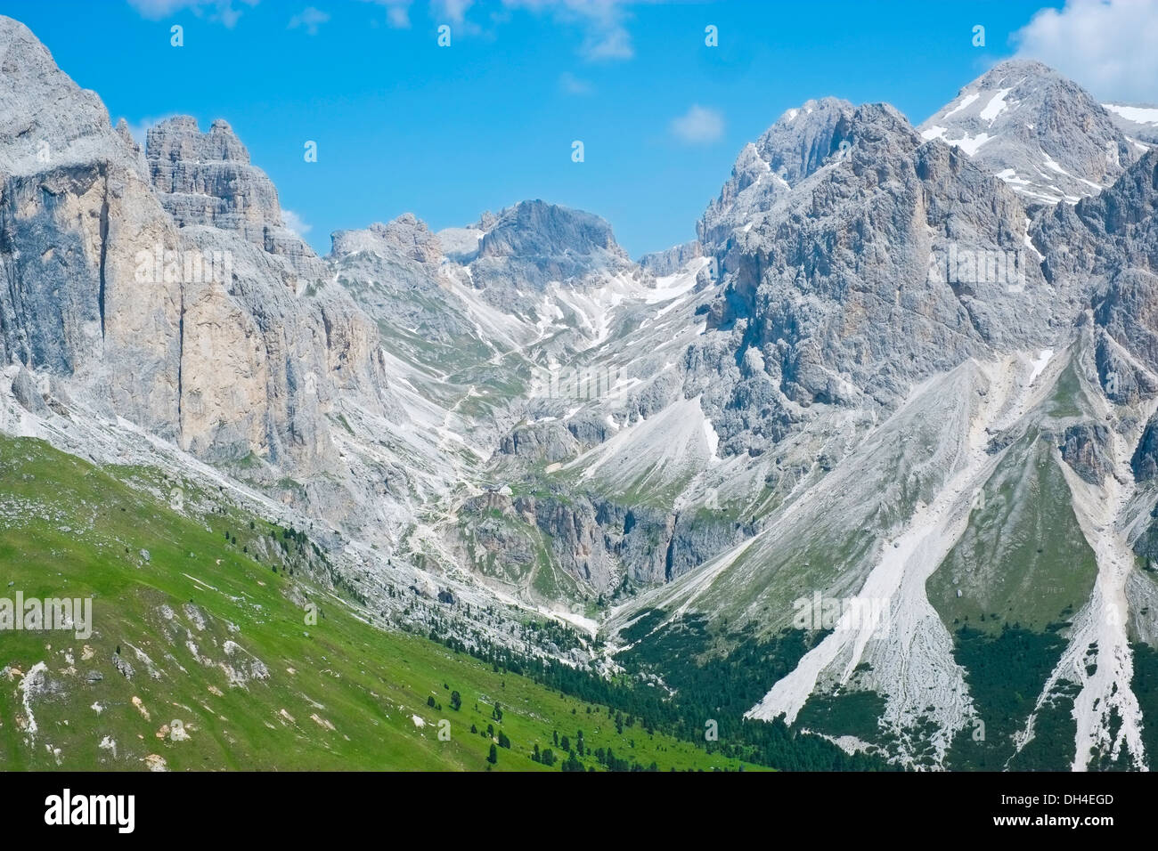 Catinaccio nelle Dolomiti, la Val di Fassa, Italia Foto Stock