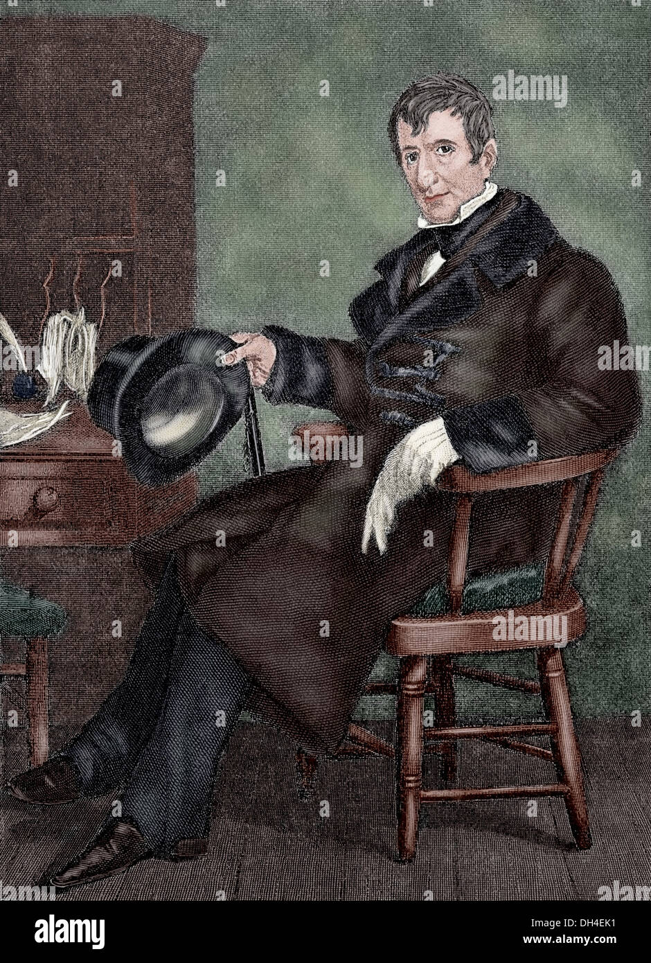 William Henry Harrison (1773-1841). 9 Il presidente degli Stati Uniti. Incisione nella storia universale, 1892. Colorati. Foto Stock