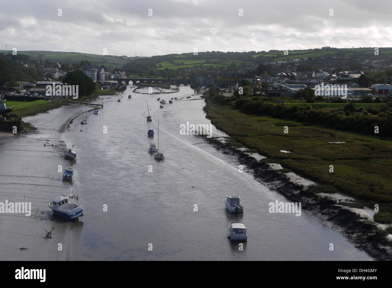 Fiume Camel St Albans, Cornwall, England, Regno Unito Foto Stock