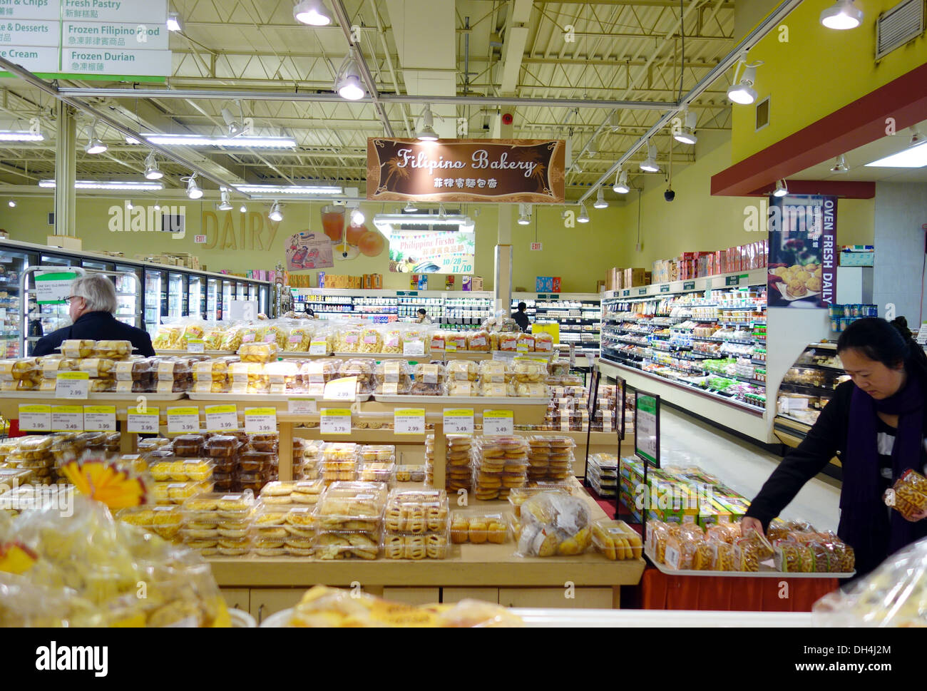 Panetteria sezione di un supermercato a Toronto in Canada Foto Stock