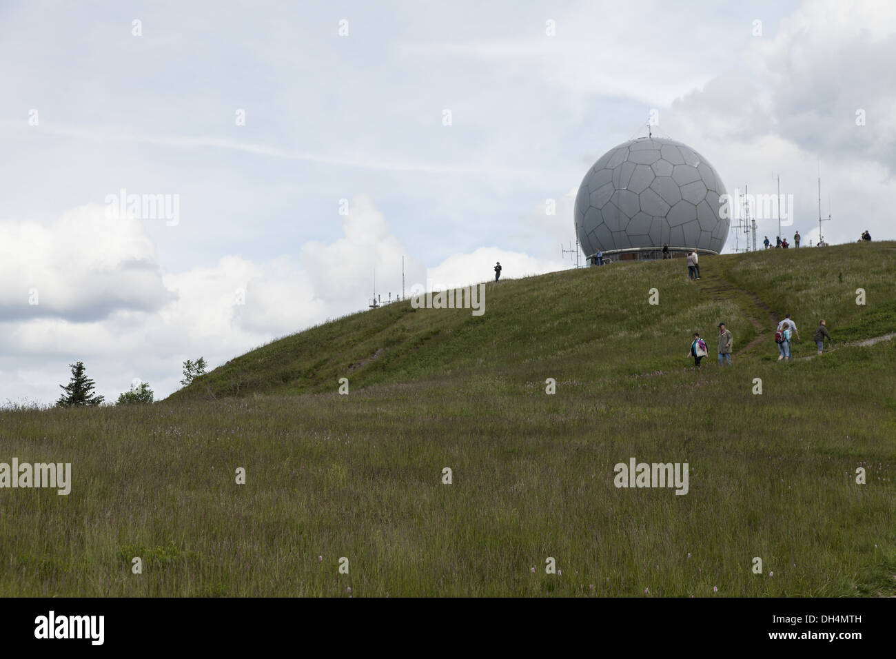 Paesaggio sulla cupola di acqua nel Rhön Foto Stock