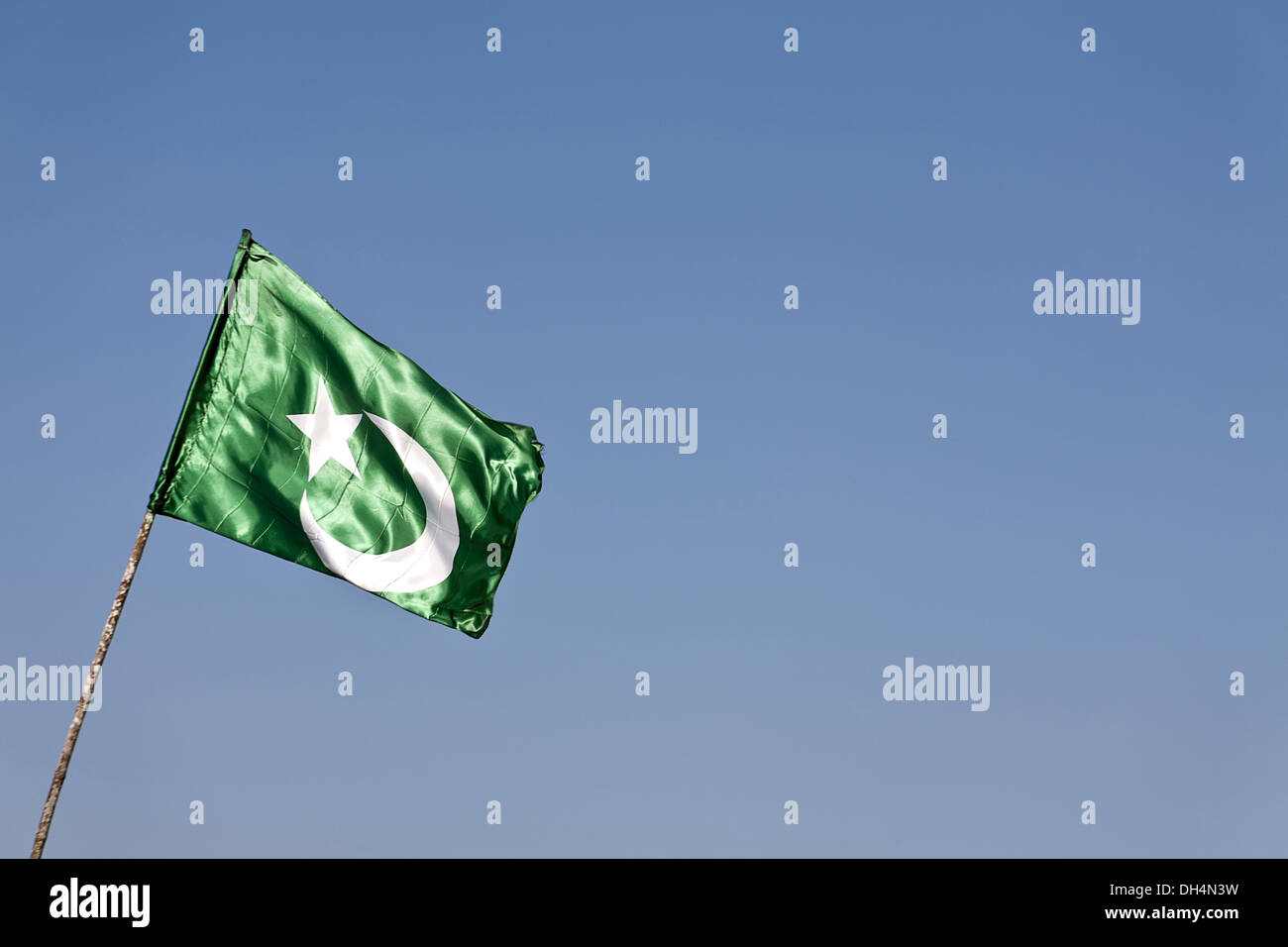 Musulmani islamici bandiera Pakistan Foto Stock