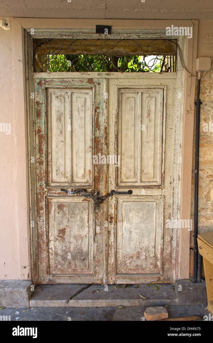 Porta di legno a Antalya Foto Stock