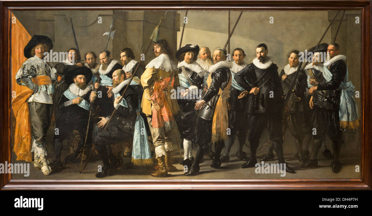 Paesi Bassi, Amsterdam, Rijksmuseum. La compagnia del capitano Reinier Reael e tenente Cornelis Michielsz. Blaeuw Foto Stock