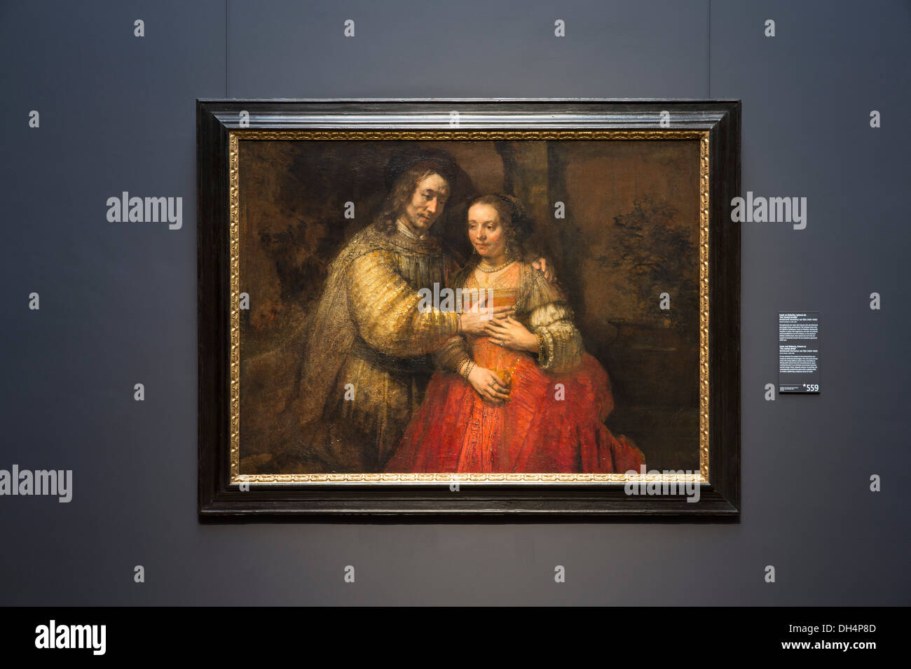 Paesi Bassi, Amsterdam, Rijksmuseum. Isacco e Rebecca, nome popolare, la Sposa ebraica, Rembrandt van Rijn, ca. 1665 - ca. 1669 Foto Stock