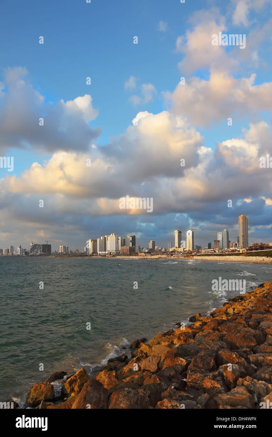 Il lungomare di Tel Aviv. Foto Stock