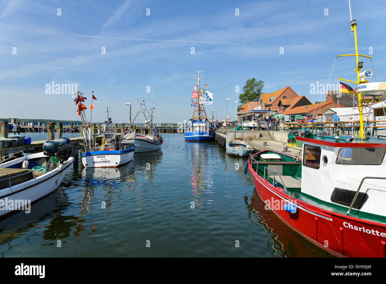 Porto di Maasholm, Schleswig-Holstein Foto Stock