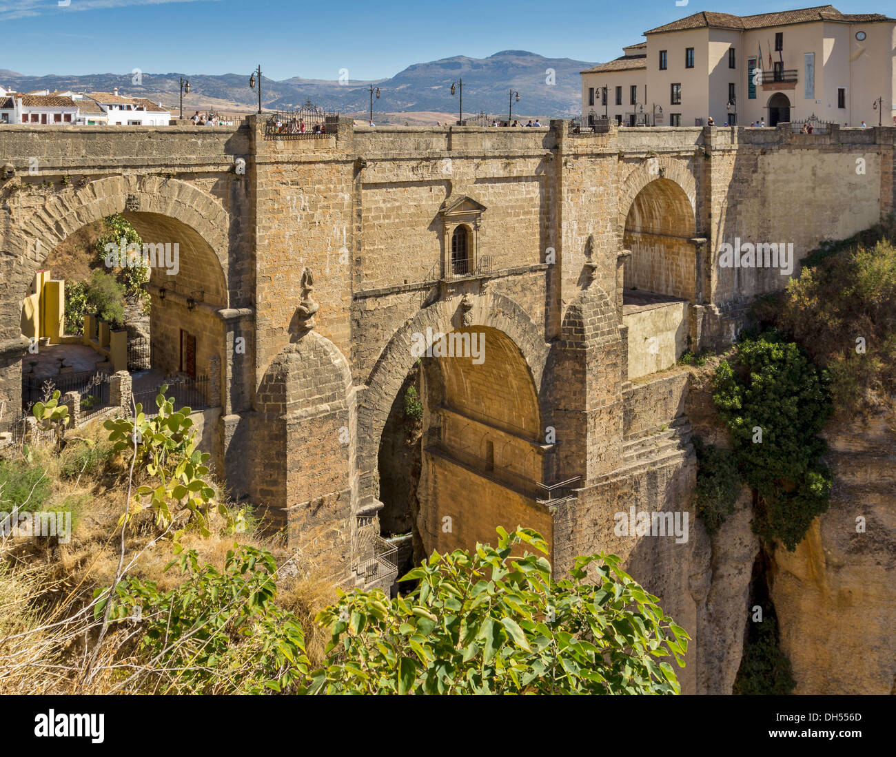 PUENTE NUEVO ponte sopra il EL TAJO GORGE RONDA Andalusia Spagna Foto Stock