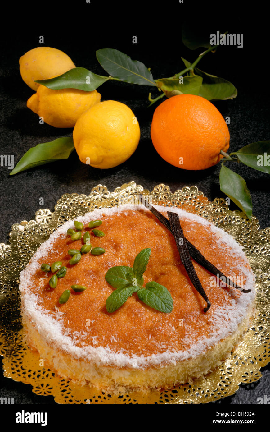 Torta di semolino Foto Stock