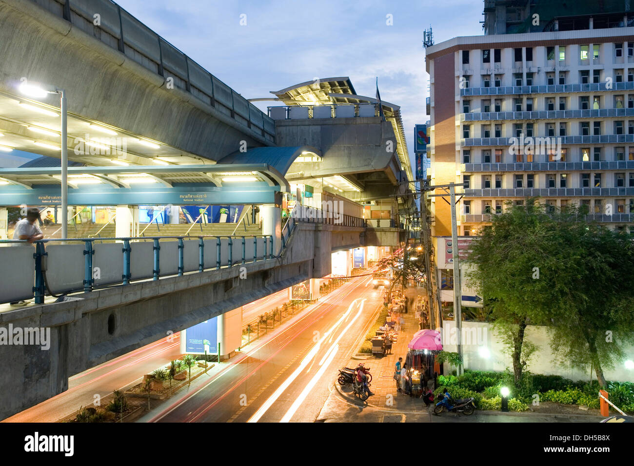 Stadio Nazionale di BTS Station, Pathum Distretto Wan, Bangkok, Thailandia Foto Stock