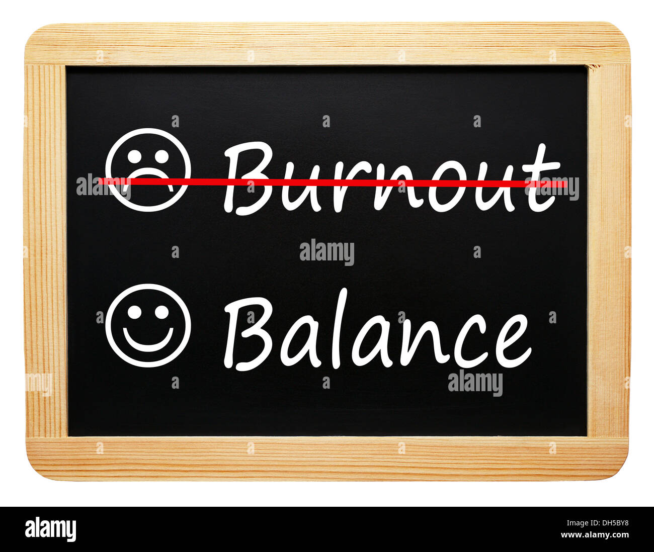 Burnout ed equilibrio Foto Stock