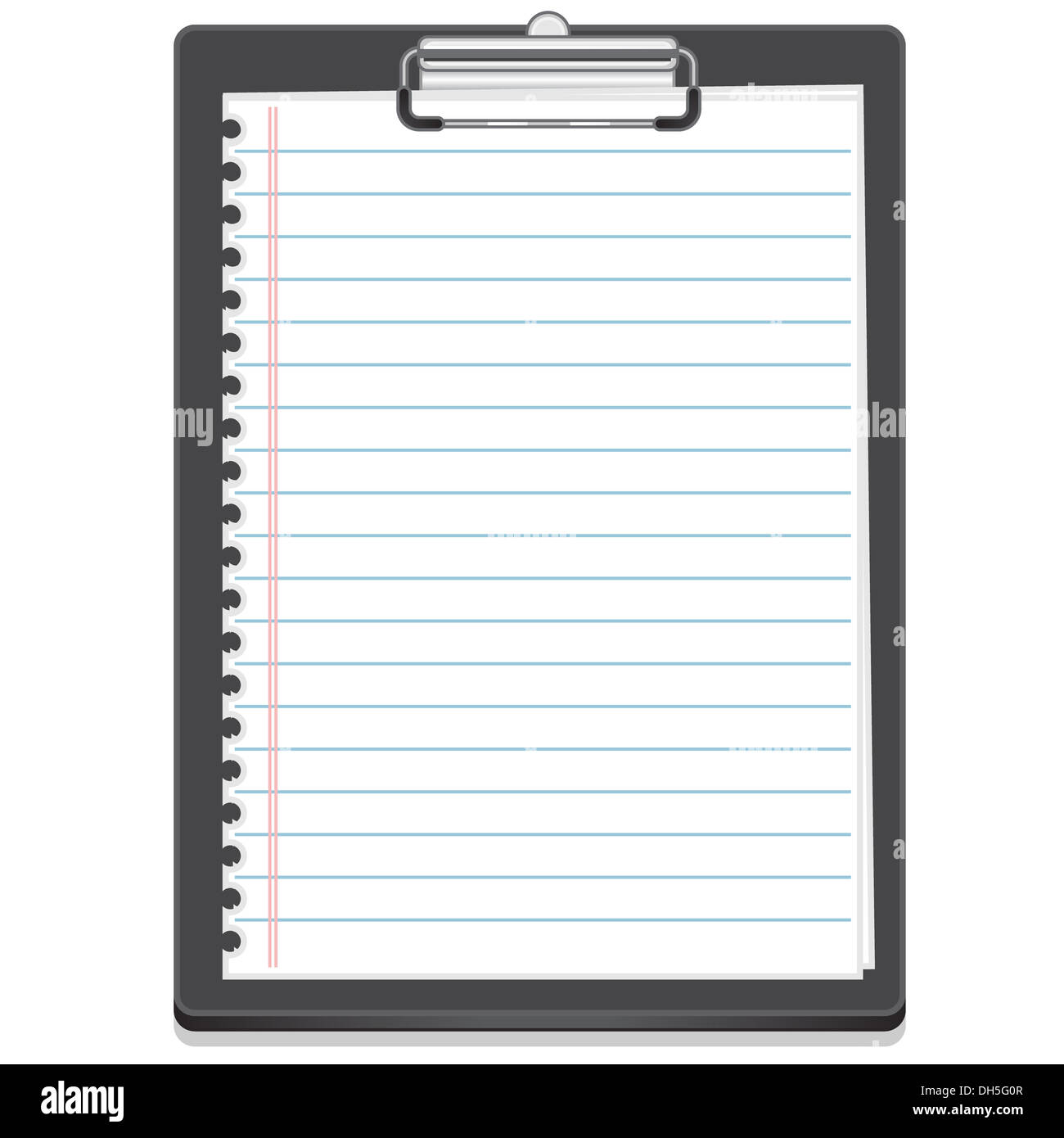 Icona degli Appunti con la carta Foto Stock