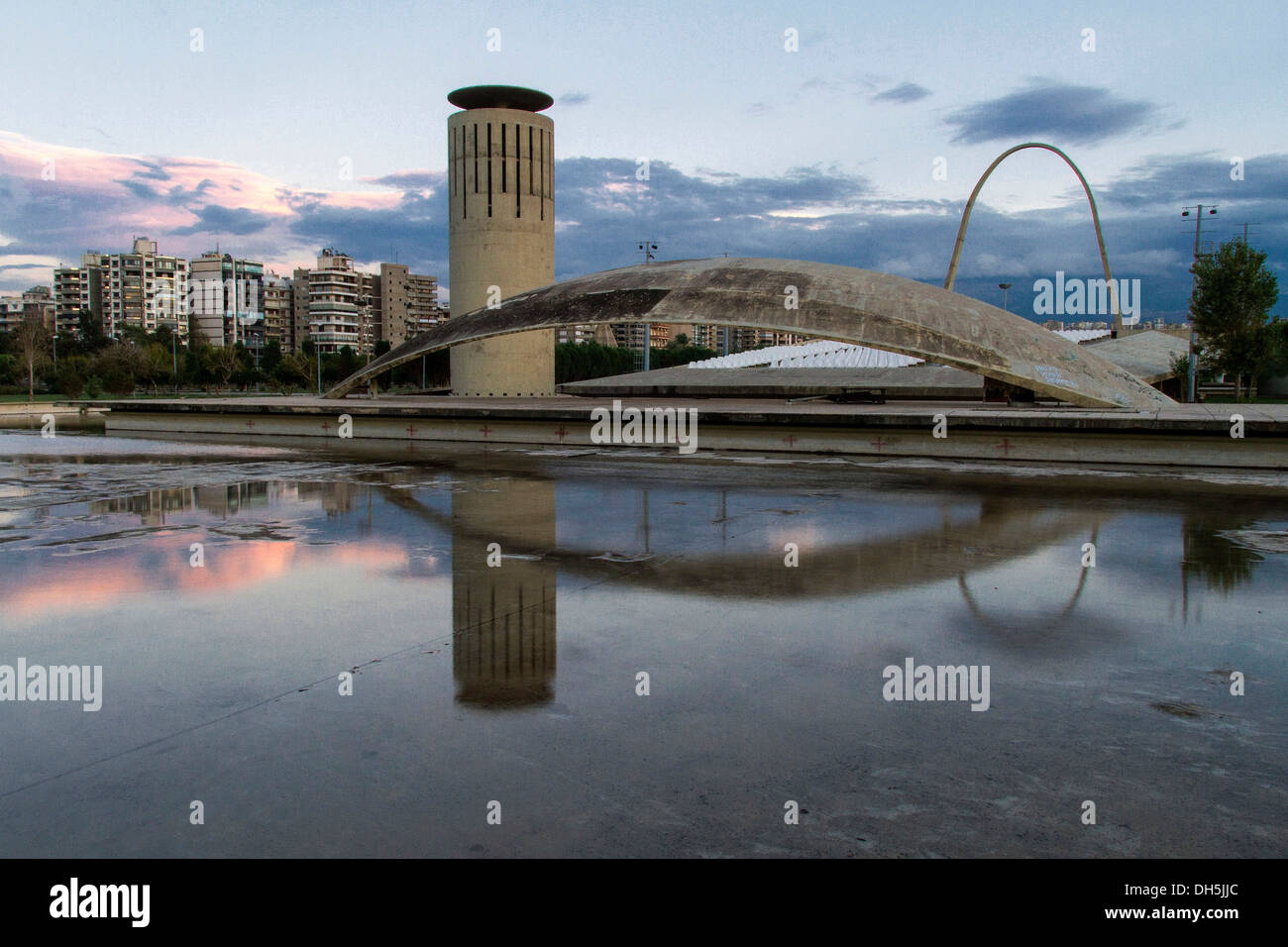Expo, Rachid Karame fiera internazionale, Tripoli, Libano. L'architetto brasiliano Oscar Niemeyer è stata la pianificazione della zona in Foto Stock
